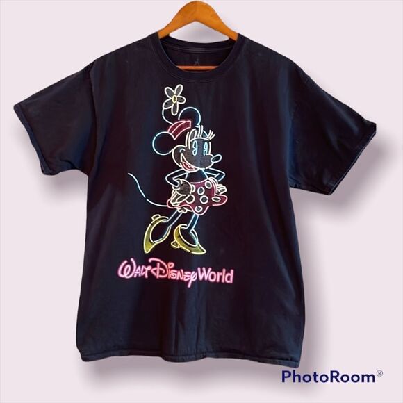 DISNEY Walt Disney World Neon Minnie Mouse Tee - Picture 1 of 9